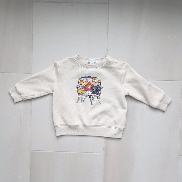 (4/$20) Polo Ralph Laruen -  Bear Skiing Break Sweatshirt - Picture 1 of 7